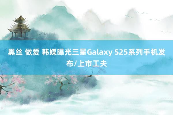 黑丝 做爱 韩媒曝光三星Galaxy S25系列手机发布/上市工夫